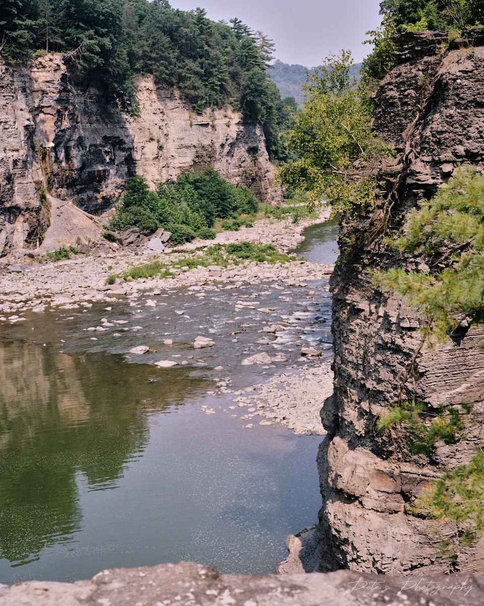 Letchworth State Park captured with a Mamiya 645E Medium Format camera on 120 Kodak Gold 200 film.